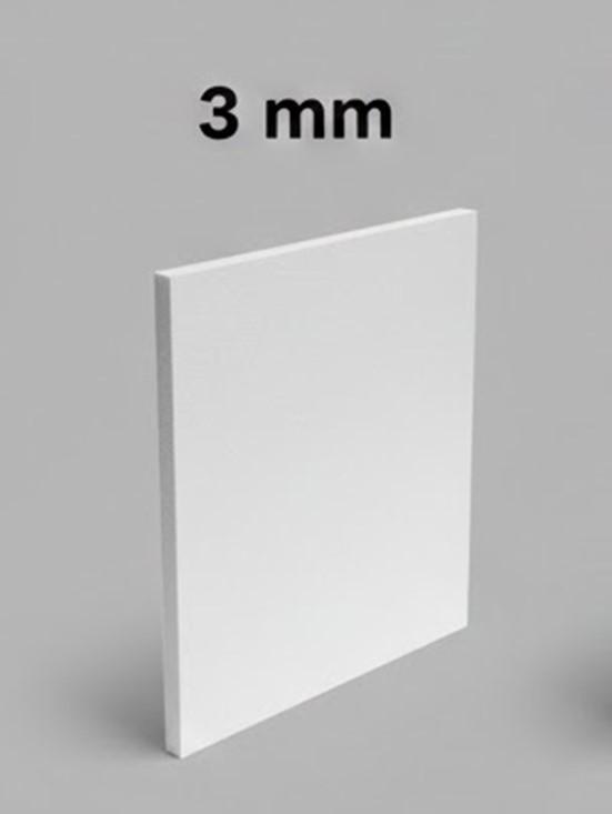 FOGLIO IN PVC BIANCO NEUTRO MIS. 244X122CM SPESSORE 3 MM