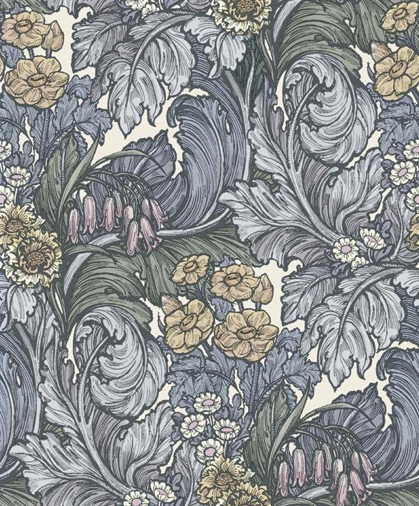 PARATO OFF THE WALL TNT /FLOWERS MULTI.BLUE MIS.0,53X10,05MT