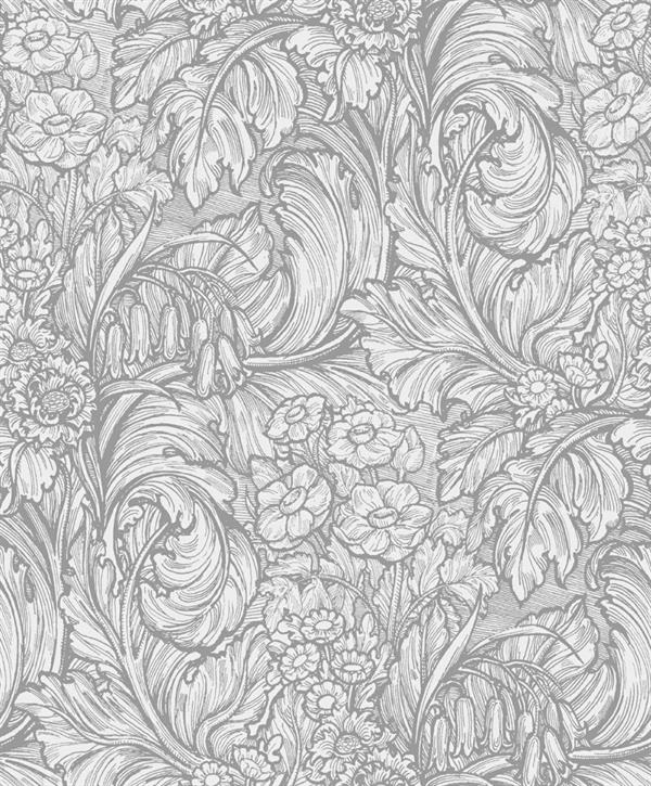 PARATO OFF THE WALL TNT /FOLIAGE SILVER GREY MIS.0,53X10,05MT