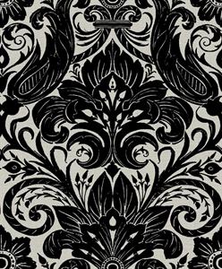 PARATO OFF THE WALL TNT /FLOCCATO CLASSICO BLACK 0,53X10,05MT