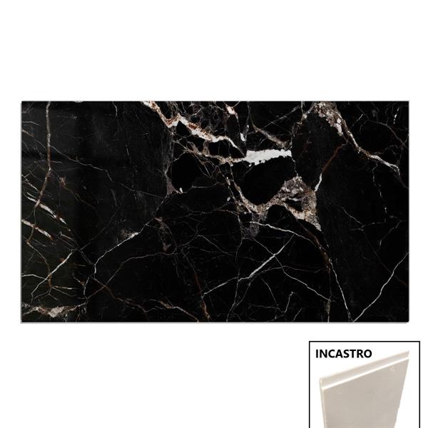 PANNELLO IN SPC CARRARA BLACK & BROWN GL120X60CM SP.4MM (CF.5PZ)