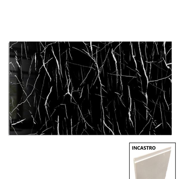 PANNELLO IN SPC CARRARA BLACK GLOSSY GL120X60CM SP.4MM (CF.5PZ)