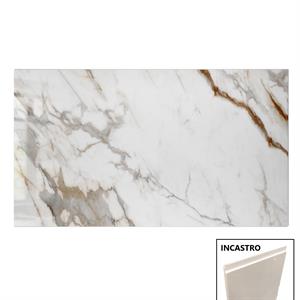 PANNELLO IN SPC CARRARA WHITE & BROWN 120X60CM SPESS.4MM(CF.5PZ)