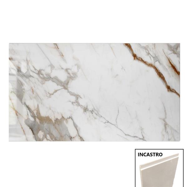 PANNELLO IN SPC CARRARA WHITE & BROWN 120X60CM SPESS.4MM(CF.5PZ)