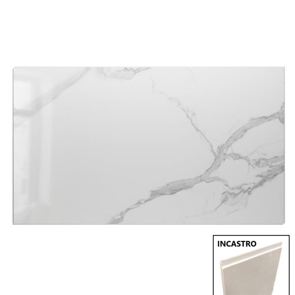 PANNELLO IN SPC CARRARA WHITE GLOSSY 120X60CM SPESS.4MM (CF.5PZ)