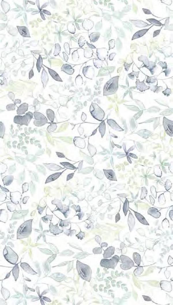 PARATO UNICO 2026 PVC/TNT/FOLIAGE BLUE. 1,59X2,80H.CM (3 TELI)