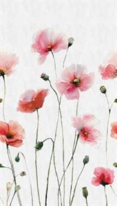 PARATO UNICO 2026 PVC/TNT/FLOWERS PINK 1,59X2,80H.CM (3 TELI)