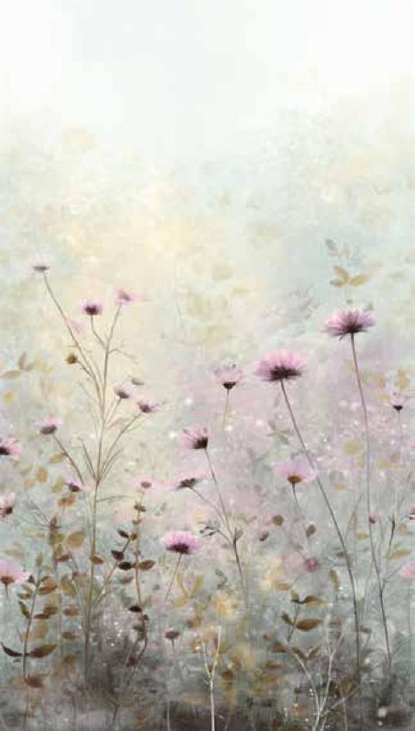 PARATO UNICO 2026 PVC/TNT/FLOWERS PINK 1,59X2,80H.CM (3 TELI)