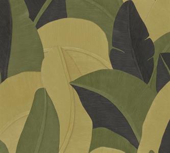 PARATO OPULENCE PVC/TNT /FOLIAGE GREEN/GOLD 0,53X10,05MT
