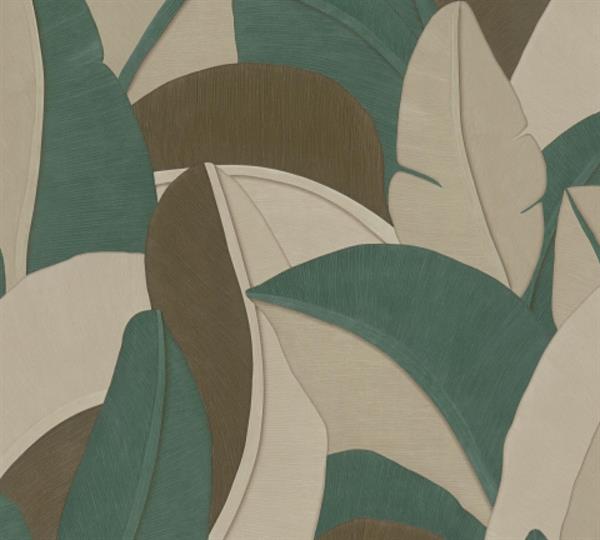 PARATO OPULENCE PVC/TNT /FOLIAGE GREEN/BEIGE 0,53X10,05MT