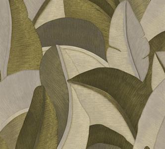 PARATO OPULENCE PVC/TNT /FOLIAGE GREEN /TAUPE 0,53X10,05MT