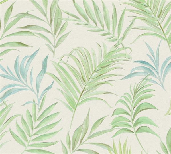 PARATO OPULENCE PVC/TNT /FOLIAGE GREEN/BLUE 0,53X10,05MT