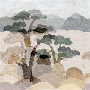 PARATO LINE&LEAF IN TNT/JUNGLE TREE BEIGE 0,70X8,40MT