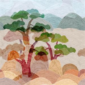 PARATO LINE&LEAF IN TNT/JUNGLE TREE GREEN 0,70X8,40MT