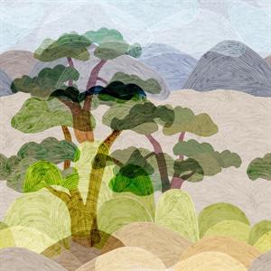 PARATO LINE&LEAF IN TNT/JUNGLE TREE GREEN 0,70X8,40MT