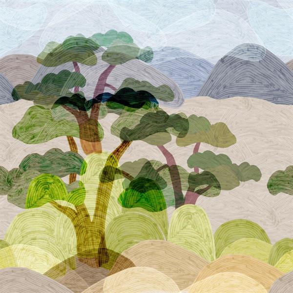 PARATO LINE&LEAF IN TNT/JUNGLE TREE GREEN 0,70X8,40MT