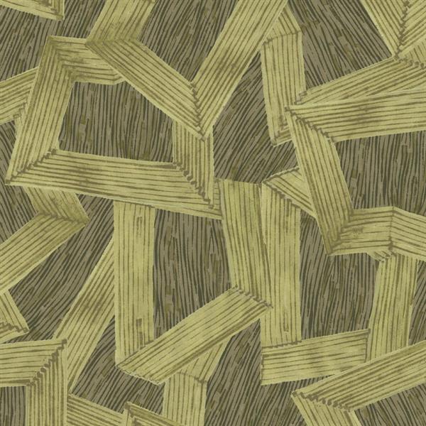 PARATO LINE&LEAF IN TNT/DESIGN GREEN 0,53X10,05MT