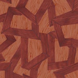 PARATO LINE&LEAF IN TNT/DESIGN RED STRONG 0,53X10,05MT