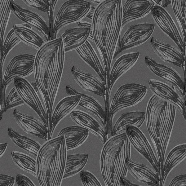 PARATO LINE&LEAF IN TNT/FOLIAGE BLACK 0,53X10,05 MT