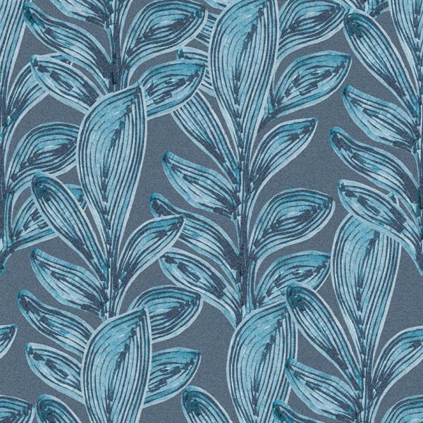 PARATO LINE&LEAF IN TNT/FOLIAGE BLUE ELECTRO 0,53X10,05MT