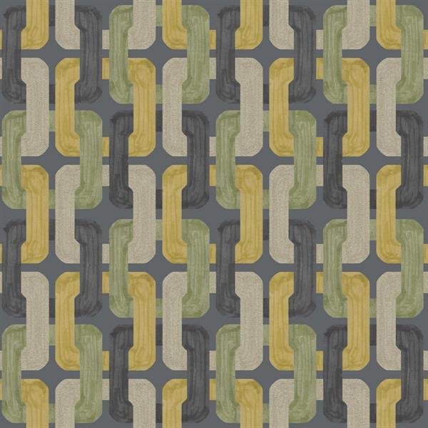 PARATO LINE&LEAF IN TNT/DESIGN YELLOW/BLUE 0,53X10,05MT