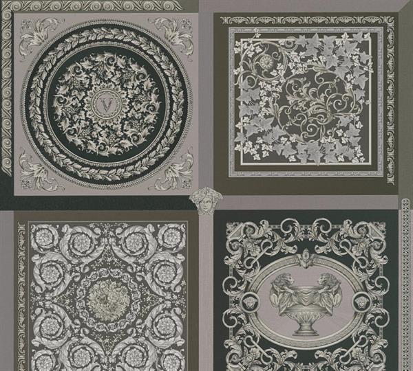 VERSACE 5 PARATO VINILICSU TNT GEOM.GREY MIS.0,70X10,05MT