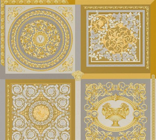 VERSACE 5 PARATO VINILICSU TNT GEOM.GOLD/GREY 0,70X10,05MT