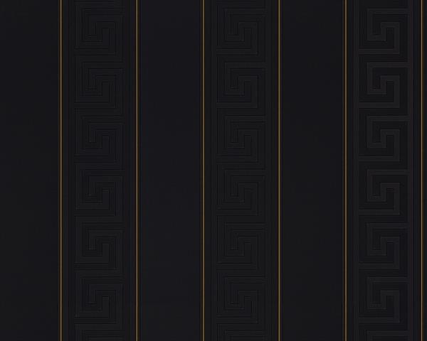 VERSACE 5 PARATO VINILICSU TNT RIGHE BLACK GOLD 0,70X10,05MT