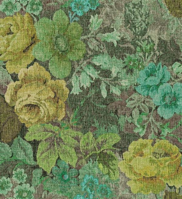 PARATO ARAZZO IN TNT    /ROSE GREEN MIS. 0,53X10,05 mt