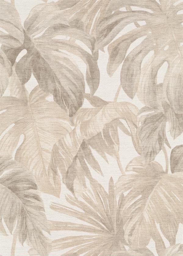 PARATO EDEN IN PVC/TNT  /FOLIAGE TAUPE 0,53X10,05MT
