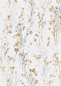 PARATO EDEN IN PVC/TNT  /FLOWERS YELLOW 0,53X10,05MT