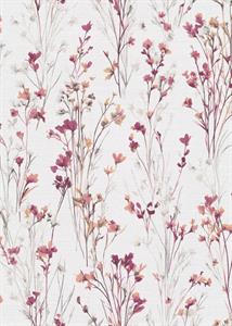 PARATO EDEN IN PVC/TNT  /FLOWERS BORGOGNE 0,53X10,05MT