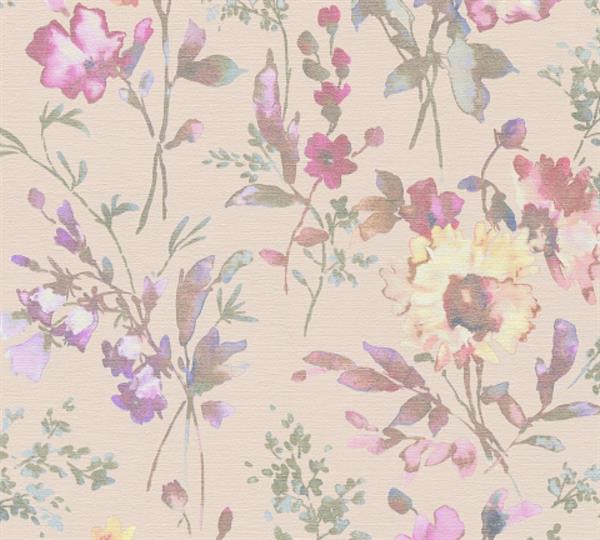 PARATO EDEN IN PVC/TNT  /FLOWERS ROSES 0,53X10,05MT