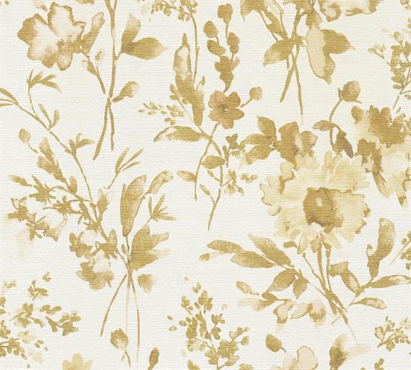 PARATO EDEN IN PVC/TNT  /FLOWERS GOLD 0,53X10,05MT