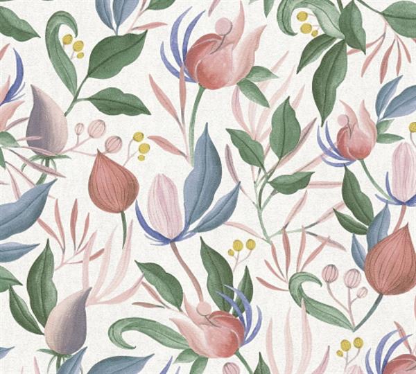 PARATO EDEN IN PVC/TNT  /FLOWERS ROSES 0,53X10,05MT