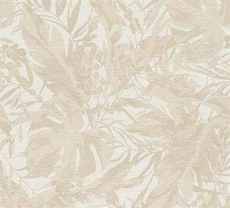 PARATO EDEN IN PVC/TNT  /FOLIAGE TAUPE 0,53X10,05MT