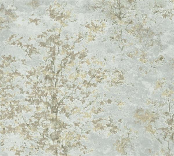 PARATO EDEN IN PVC/TNT  /FOLIAGE LIGHT BLUE 0,53X10,05 MT