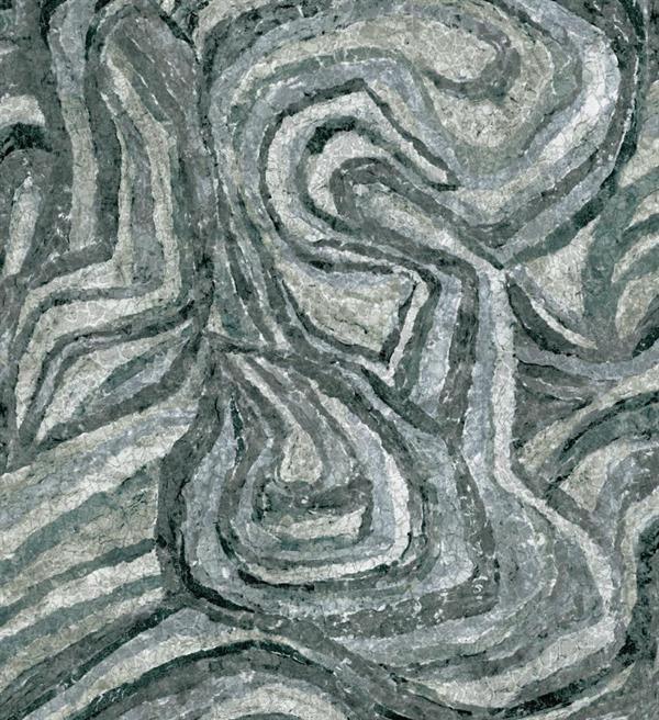 PARATO MAREA IN TNT     DESIGN GREEN/GREY 0,53X10,05MT