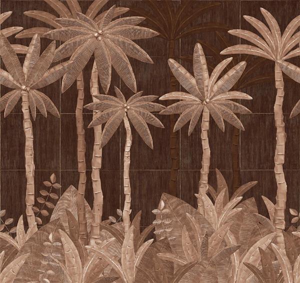 PARATO DESIGNER WALLS 2 TNT PALME TERRA  MIS.3,18X3,00.H(6 TELI)