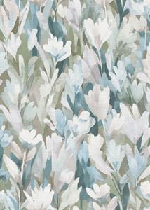 PARATO ELITE IN PVC/TNT FLOWERS BLUE 0,53X10,05MT