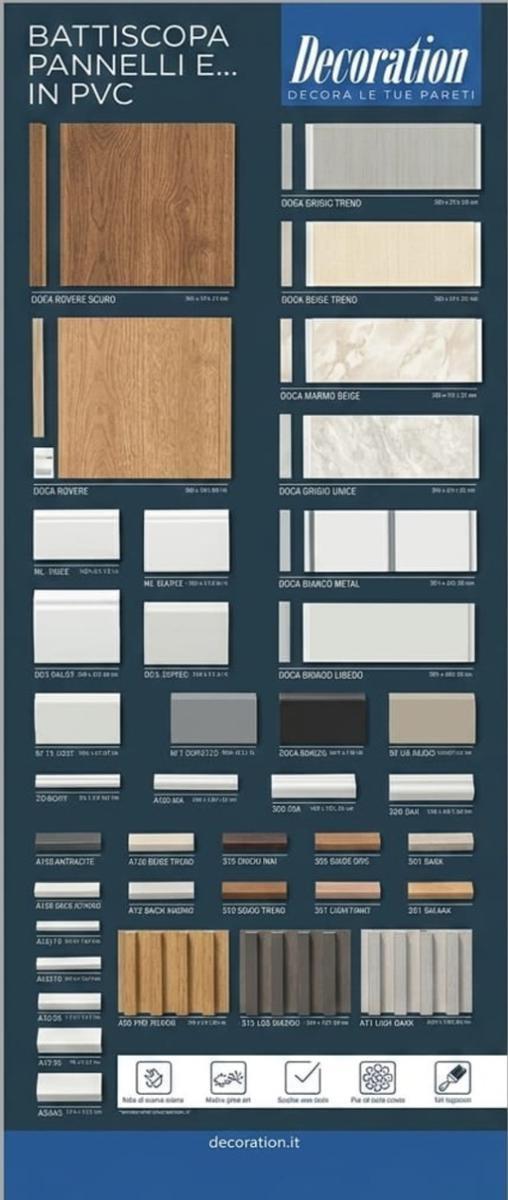 TELO ESPOSITORE PROFILI IN PVC 75X200CM