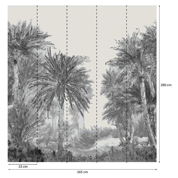 PARATO PANORAMAG-LE-BOOK/PVC/TNT PALME 2,65X2,80MT (5TELI)