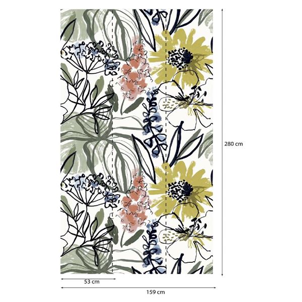 PARATO PANORAMAG-LE-BOOK/PVC/TNT FLOWERS 1,59X2,80MT (3TELI)