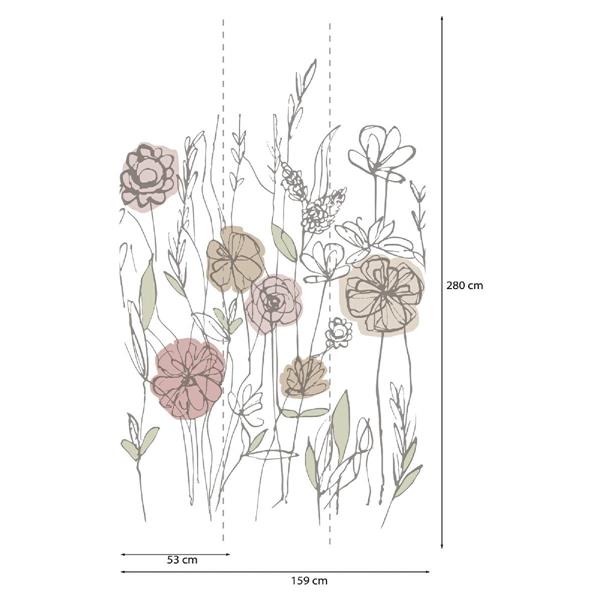 PARATO PANORAMAG-LE-BOOK/PVC/TNT FLOWERS 1,59X2,80MT (3TELI)