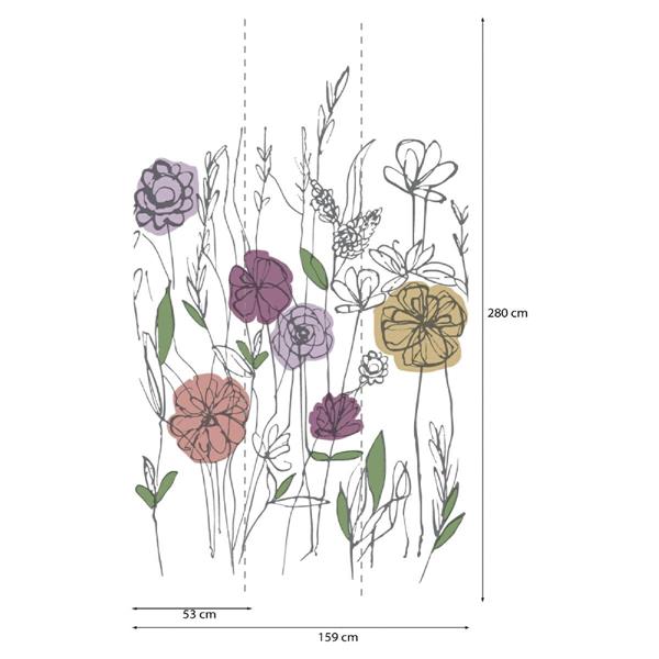 PARATO PANORAMAG-LE-BOOK/PVC/TNT FLOWERS 1,59X2,80MT (3TELI)