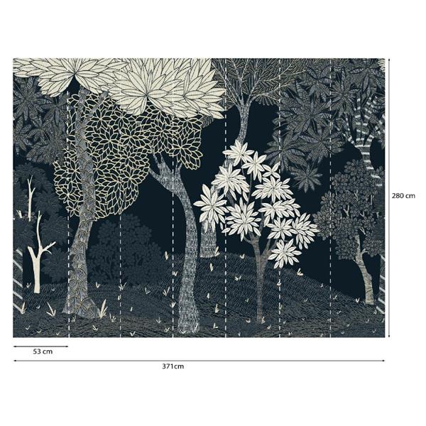 PARATO PANORAMAG-LE-BOOK/PVC/TNT FOREST 3,71X2,80MT(7 TELI)