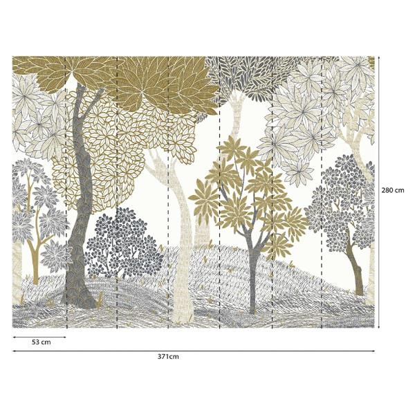 PARATO PANORAMAG-LE-BOOK/PVC/TNT FOREST 3,71X2,80MT(7 TELI)