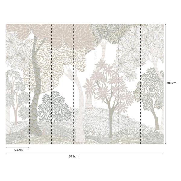 PARATO PANORAMAG-LE-BOOK/PVC/TNT FOREST 3,71X2,80MT(7 TELI)