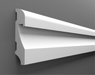 BATTISCOPA/LED IN POLISTRUTTURATO 240X11,5X2CM CF.14 PZ