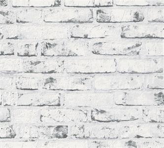 ELEMENTS PARATO TNT EFFETTO MURO  ESP. BIANCONERO 10X0,53 mt